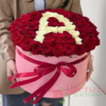 101 роза с буквой