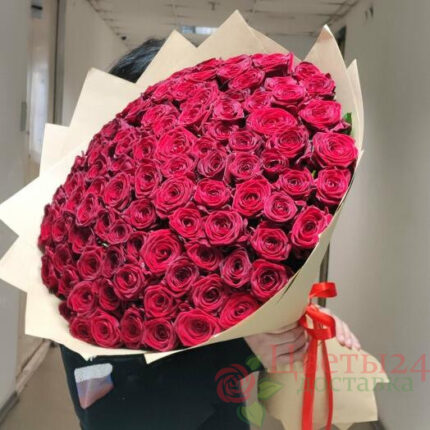 Букет из 101 красные розы недорого