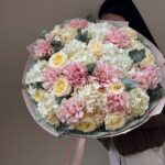 Розовый букет “Розовая Гармония”