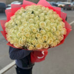 Букет из 101 белых роз